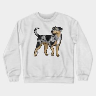 Dog - Catahoula Leopard Dog - Blue Leopard Tan Crewneck Sweatshirt